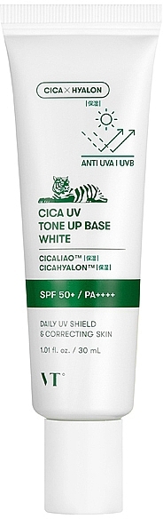База под макияж - VT Cosmetics Cica Uv Tone Up Base White — фото N2