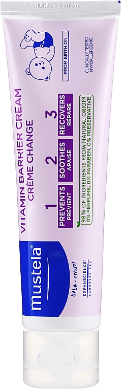 Захисний крем під підгузник - Mustela Bebe Vitamin Barrier Cream