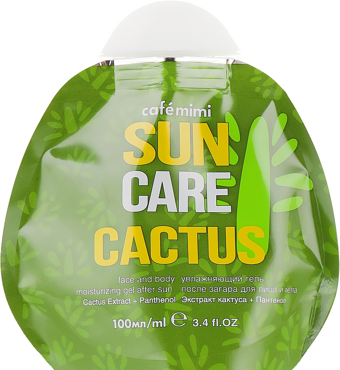 Увлажняющий гель после загара для лица и тела "Кактус" - Cafe Mimi Sun Care Cactus