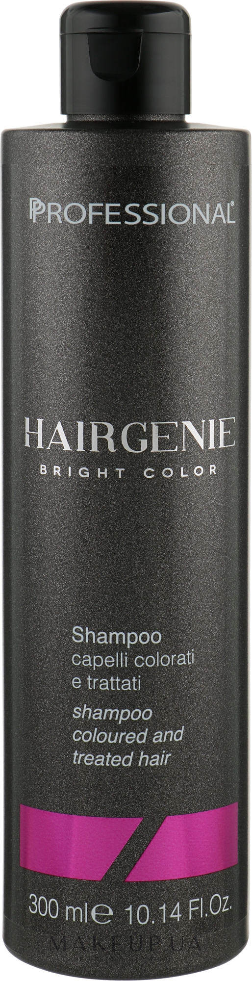 Шампунь для блиску фарбованого й пошкодженого волосся - Professional Hairgenie Bright Color Shampoo — фото 300ml
