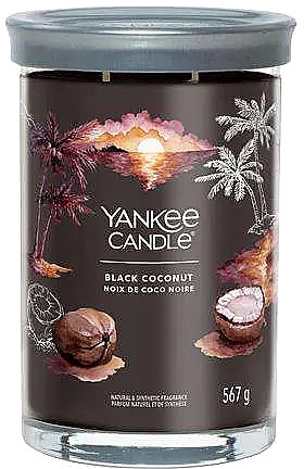 Ароматична свічка на підставці "Чорний кокос", 2 ґноти - Yankee Candle Black Coconut Tumbler — фото N1