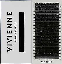 УЦЕНКА Накладные ресницы "Elite", черные, 20 линий (mix, 0.07, L + , 9-14) - Vivienne * — фото N1