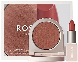 Парфумерія, косметика Набір для макіяжу - Rose Inc Cream Color Gift Set (blush/4,5g + lipstick/1,2g)