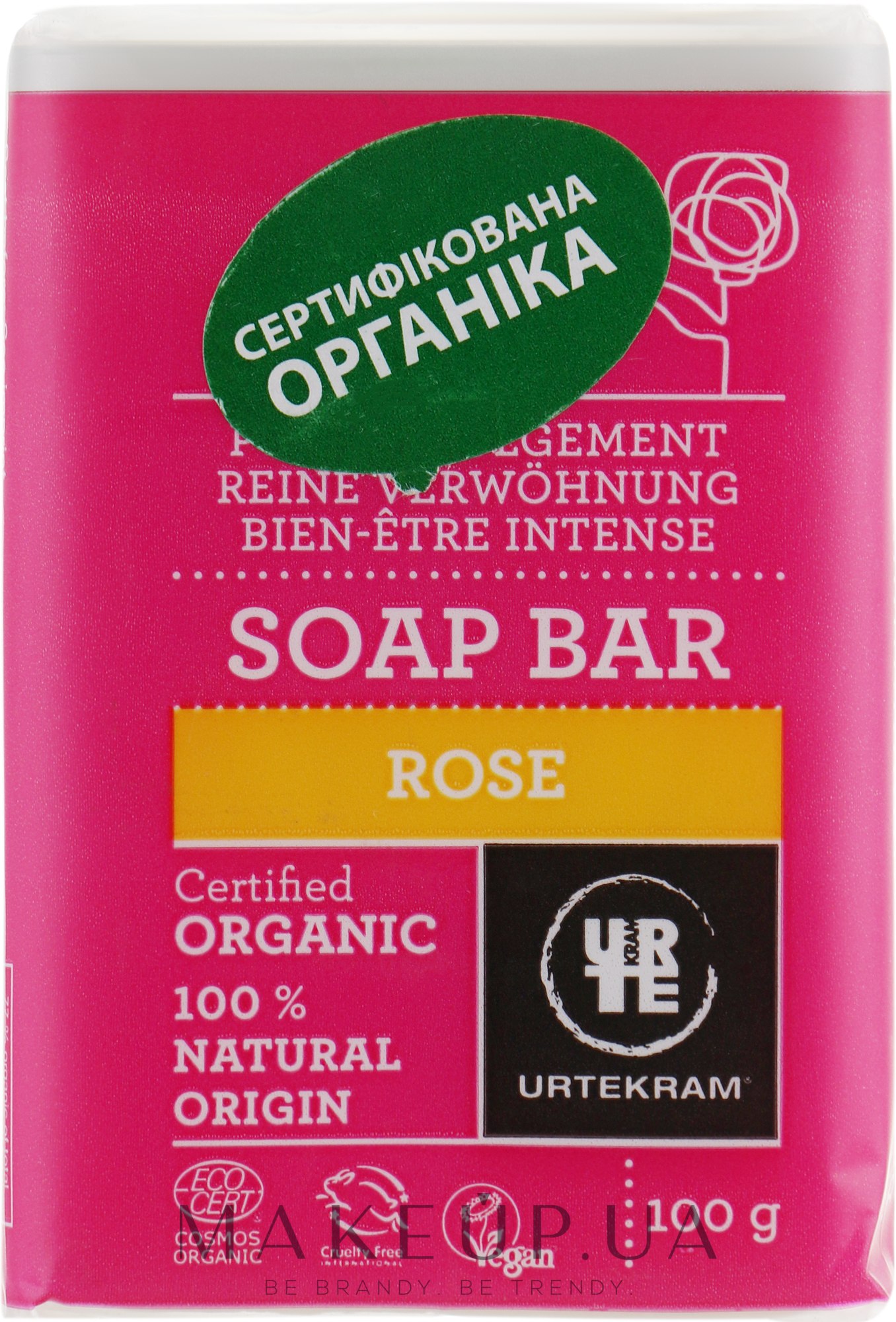 Очищаюче мило - Urtekram Pure Indulgement Rose Soap — фото 100g