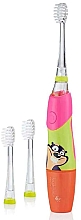 Электрическая зубная щетка "Flashing Disko Lights" 3-6 лет, розовая - Brush-Baby KidzSonic Electric Toothbrush — фото N1