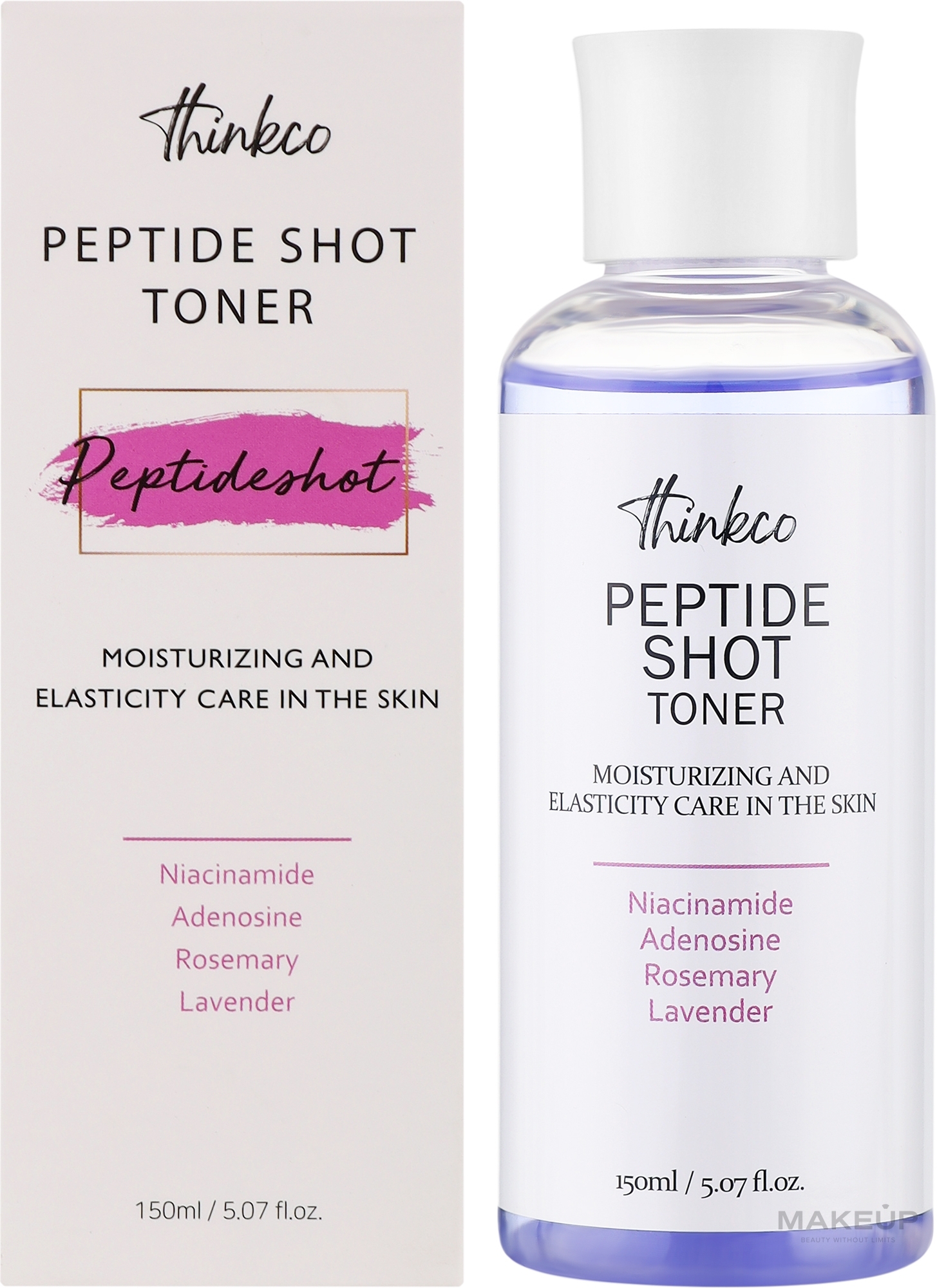 Тонер против морщин с пептидами для увядающей кожи - Thinkco Peptide Shot Toner — фото 150ml