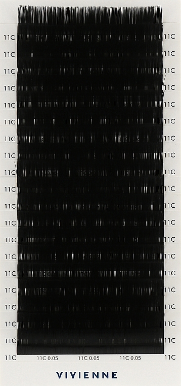 УЦЕНКА Накладные ресницы "Elite", черные, 20 линий (0,05, C, 11) - Vivienne * — фото N1