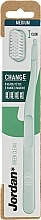 Парфумерія, косметика Зубна щітка з 4 змінними головками, середньої жорсткості, ментолова - Jordan Change Green Clean
