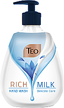 Жидкое глицериновое мыло - Teo Rich Milk Delicate Care Hand Wash — фото N1