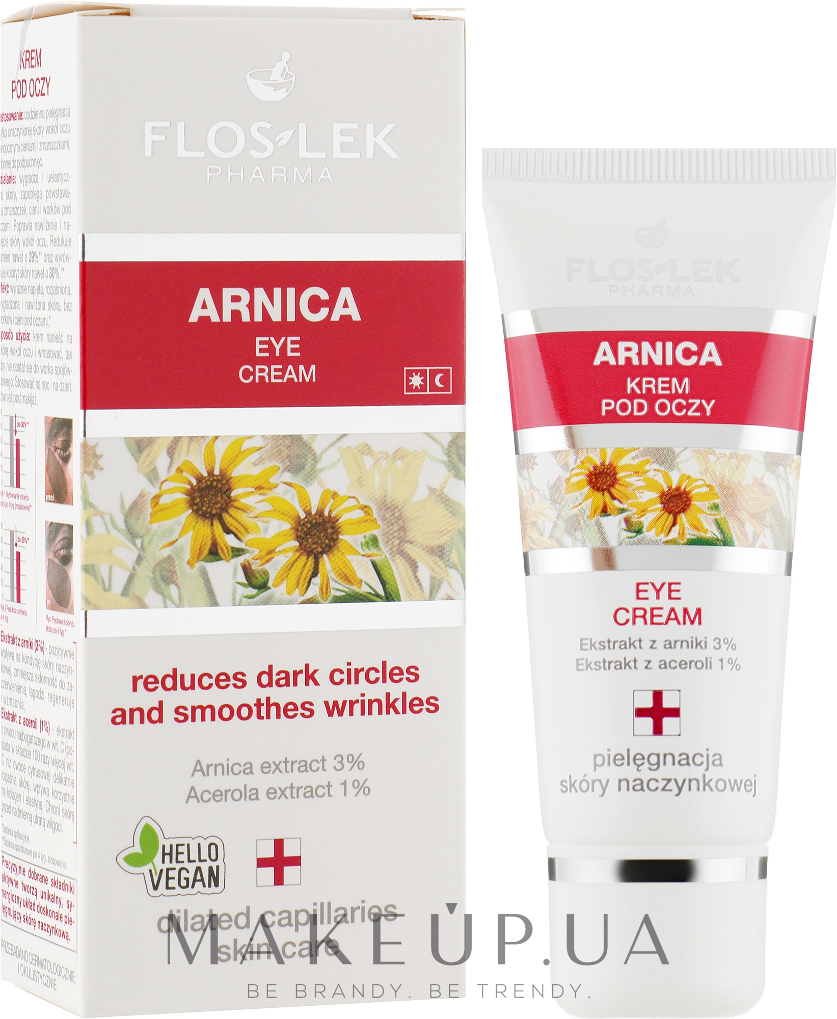 Крем для кожи вокруг глаз Арника - Floslek Eye Arnica Cream — фото 30ml