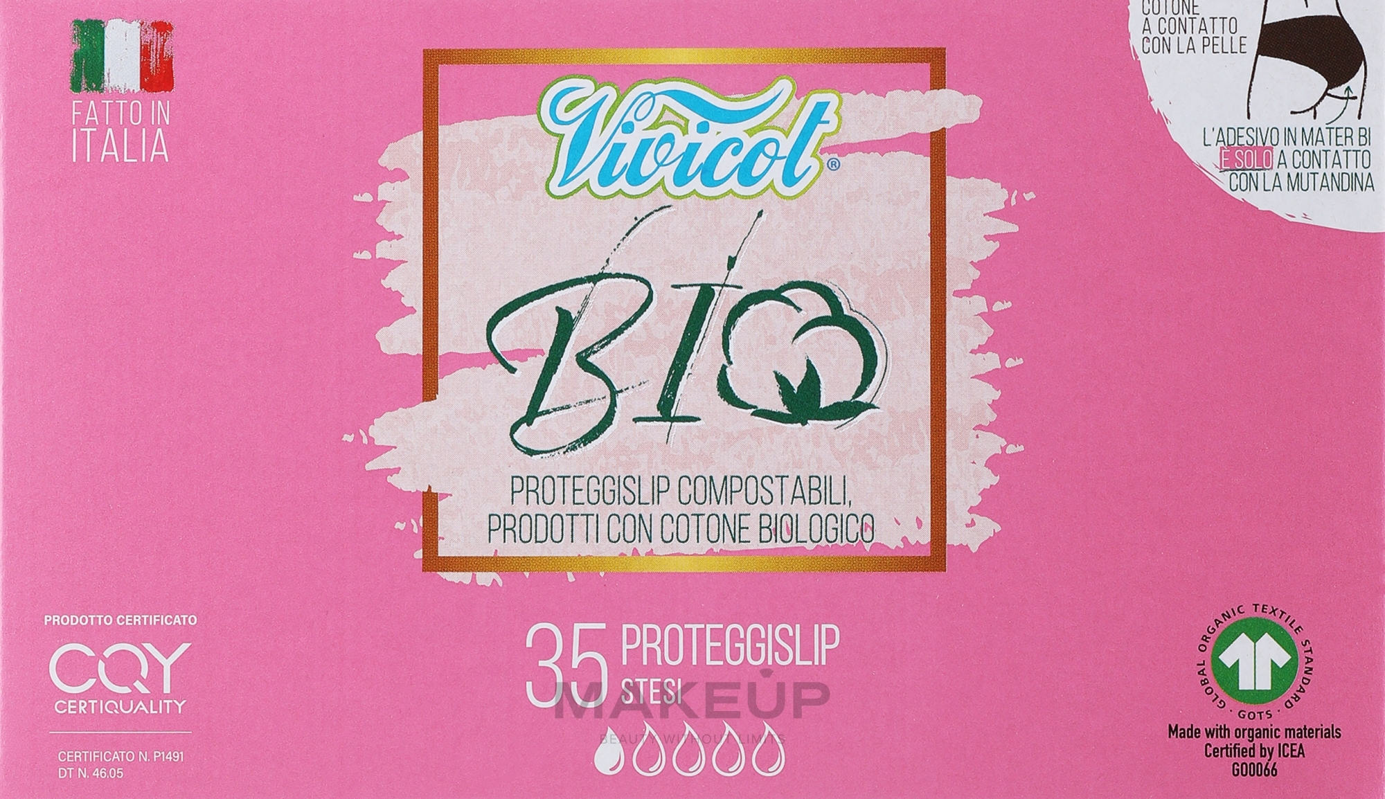 Гігієнічні щоденні прокладки, 35шт - Vivicot Bio Pantyliners — фото 35шт