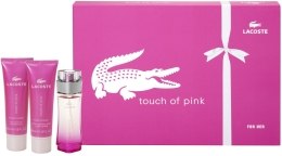 Духи, Парфюмерия, косметика Lacoste Touch of Pink - Набор (edt/50ml + body/lotion/50ml + sh/gel/50ml)