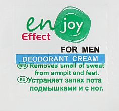 Духи, Парфюмерия, косметика Эко-крем-дезодорант - Enjoy & Joy For Man Deodorant Cream (пробник)