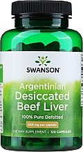Парфумерія, косметика Дієтична добавка "Сушена яловича печінка", 500 мг - Swanson Desiccated Beef Liver