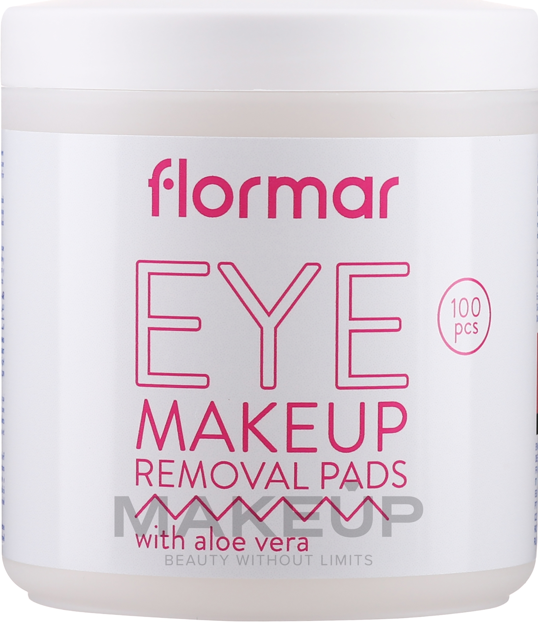Диски для снятия макияжа с глаз с Алоэ Вера - Flormar Eye Make-Up Removal Pads with Aloe Vera — фото 100шт