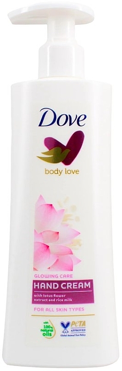 Крем для рук "Квітка лотоса" - Dove Glowing Care Lotus Flower Hand Cream — фото N1