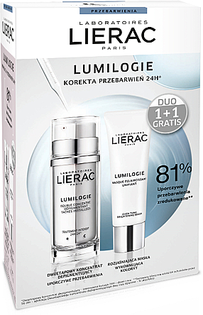 Набор - Lierac Lumilogie (f/concentrate/2x15 ml + f/mask/50ml)