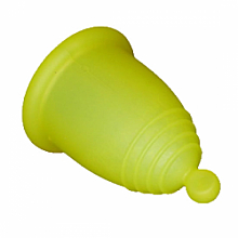 Парфумерія, косметика Менструальна чаша з кулькою, розмір L, жовта - MeLuna Soft Menstrual Cup Ball