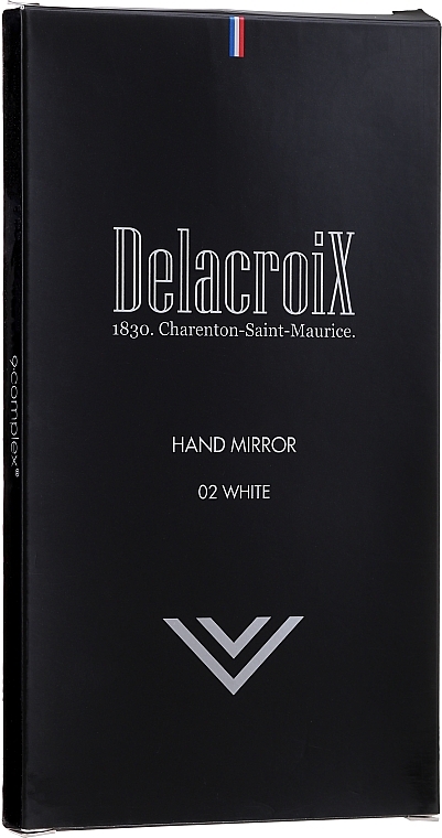 Зеркало косметическое, белое - Delacroix Hand Mirror — фото N2