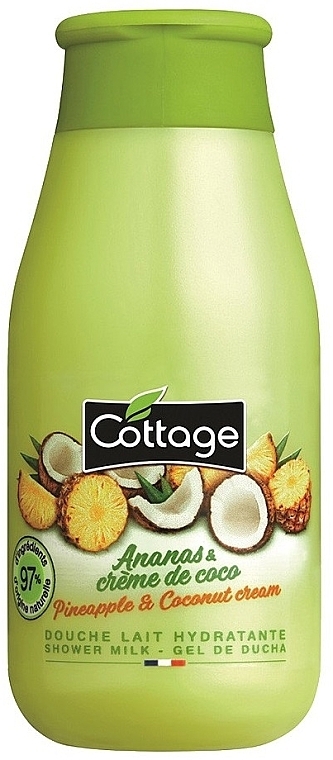 Молочко для душу "Ананас і кокосове молоко" - Cottage Pineapple & Coconut Shower Milk (міні) — фото N1