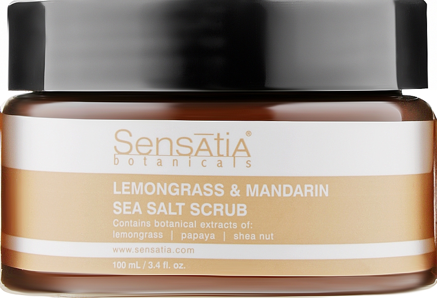 Скраб для тіла "Лемонграс, мандарин і морська сіль" - Sensatia Botanicals Lemongrass & Mandarin Sea Salt Scrub — фото N1