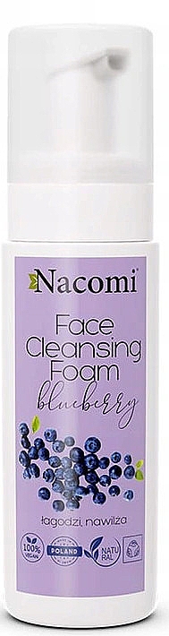 Пінка для вмивання - Nacomi Face Cleansing Foam Blueberry — фото N1