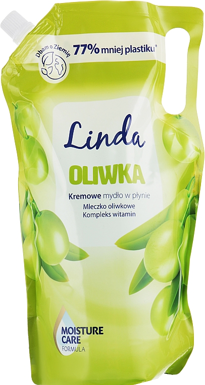 Жидкое крем-мыло для рук и тела "Оливка" - Linda Cream Soap Oliwka — фото N1
