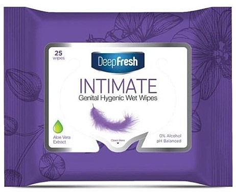 Влажные салфетки для интимной гигиены, 25 шт. - Aksan Deep Intimate Genital Hygenic Wet Wipes — фото N1