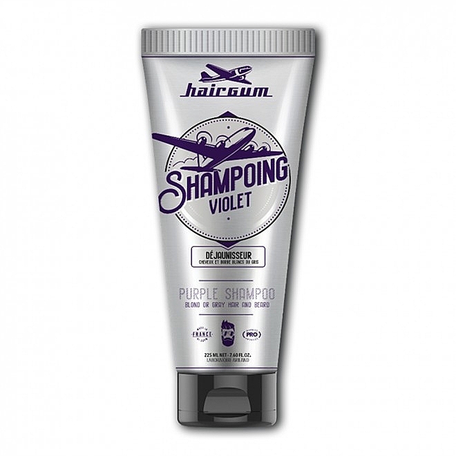 Шампунь с фиолетовыми пигментами против желтизны волос и бороды - Hairgum Purple Shampoo — фото N1