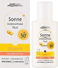 Солнцезащитный матирующий, ультралегкий флюид с эффектом контроля жирности кожи - Medipharma Cosmetics Sonne SPF 50+ — фото N2