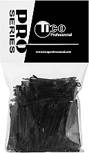 Невидимки для волос ровные, 40 мм, черные - Tico Professional — фото N2