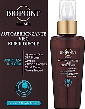 Парфумерія, косметика Автозасмага для обличчя - Biopoint Solaire Autoabbronzante Viso Elisir di Sole