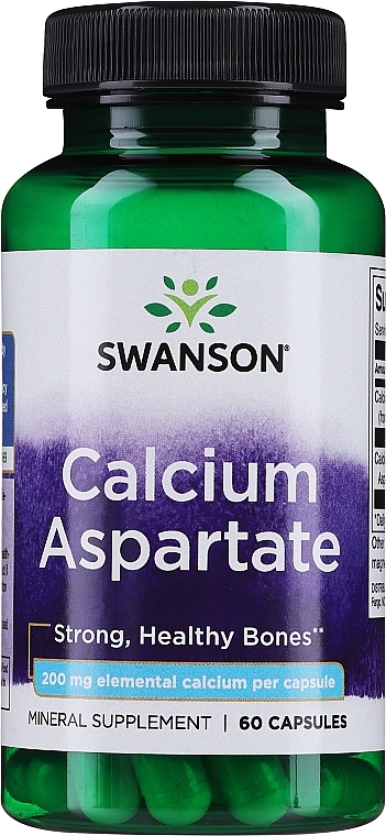 Харчова добавка "Аспартат кальцію", 200 мг - Swanson Calcium Aspartate — фото N1