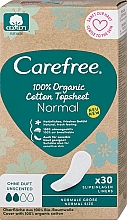 Парфумерія, косметика Гігієнічні щоденні прокладки, 30 шт. - Carefree 100% Organic Cotton Normal