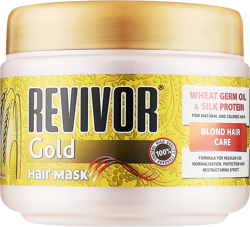 Маска для окрашенных и натуральных светлых волос - Revivor Gold Hair Mask — фото N1