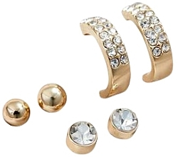 Духи, Парфюмерия, косметика Набор сережек "Блистательное трио", 3 пары - Oriflame Glam 3 Pack Earrings