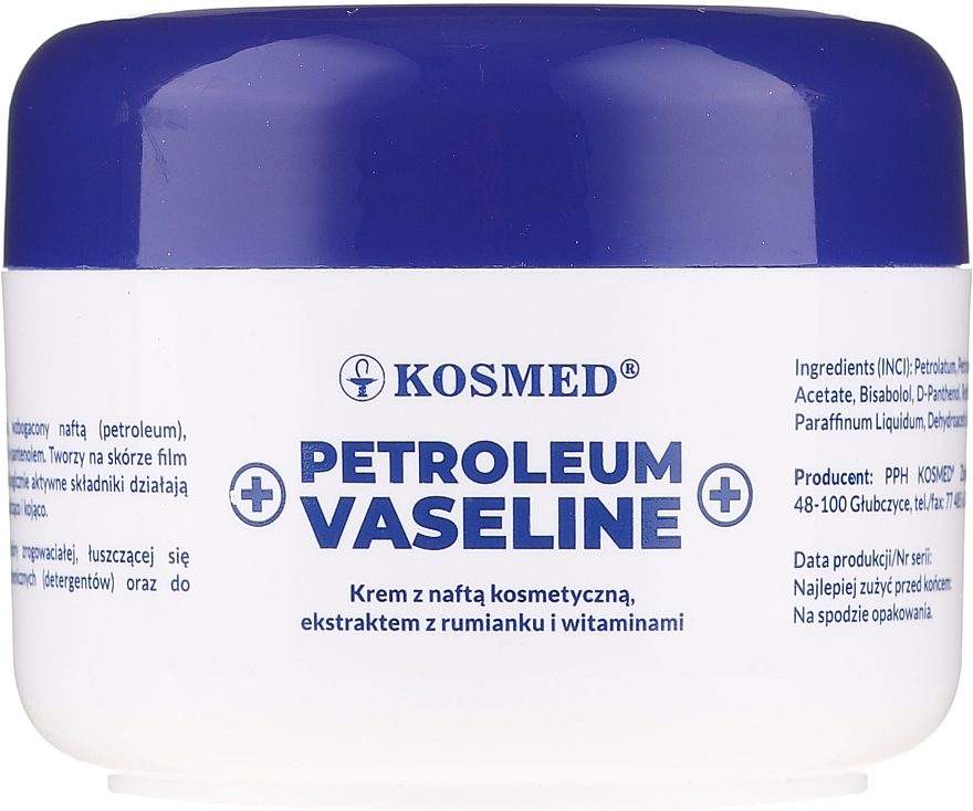 Вазелин косметический для лица, рук и тела - Kosmed Petroleum Vaseline — фото N1
