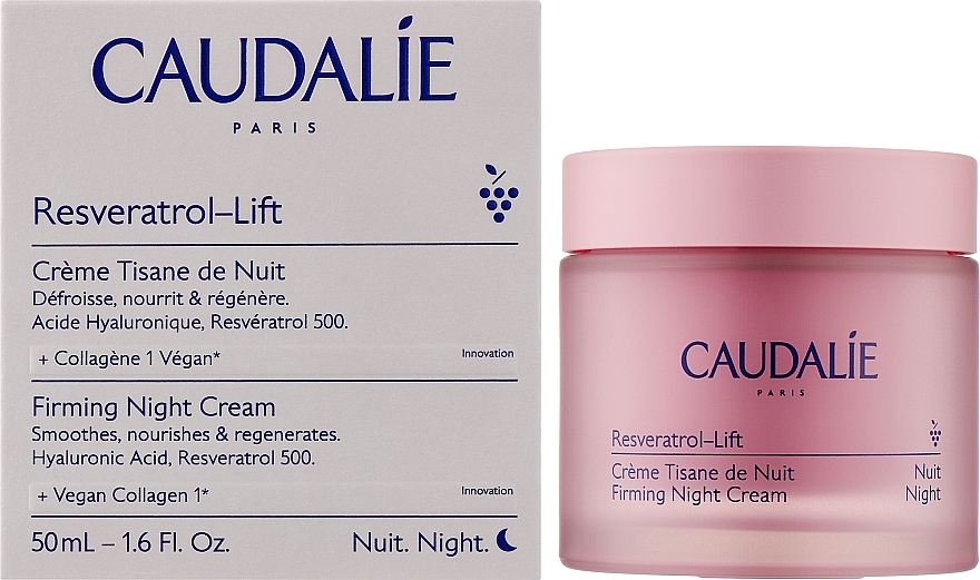 Нічний крем для обличчя - Caudalie Resveratrol Lift Firming Night Cream New — фото N2