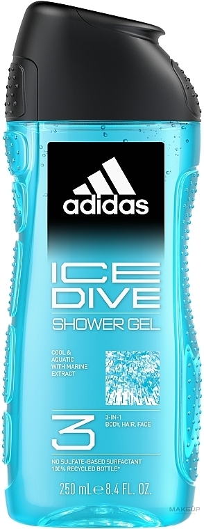 Adidas Ice Dive Body Hair Face - Гель для душа
