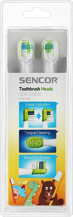Насадка для електричної зубної щітки, 4 шт. - Sencor Toothbrush Heads SOX 014GR — фото N1