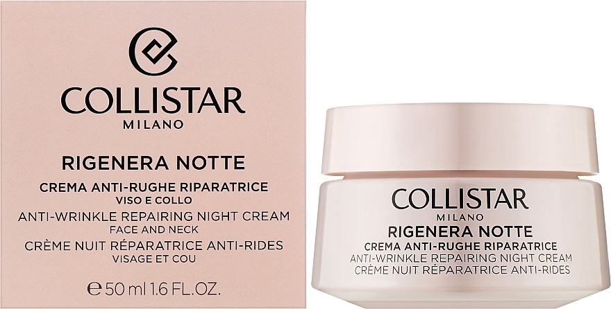 Нічний крем для обличчя та шиї - Collistar Rigenera Anti-Wrinkle Repairing Night Cream — фото N2