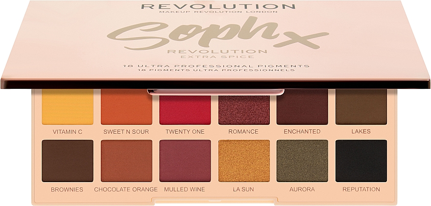 Палетка теней для век - Makeup Revolution X Soph Extra Spice Eyeshadow Palette — фото N1