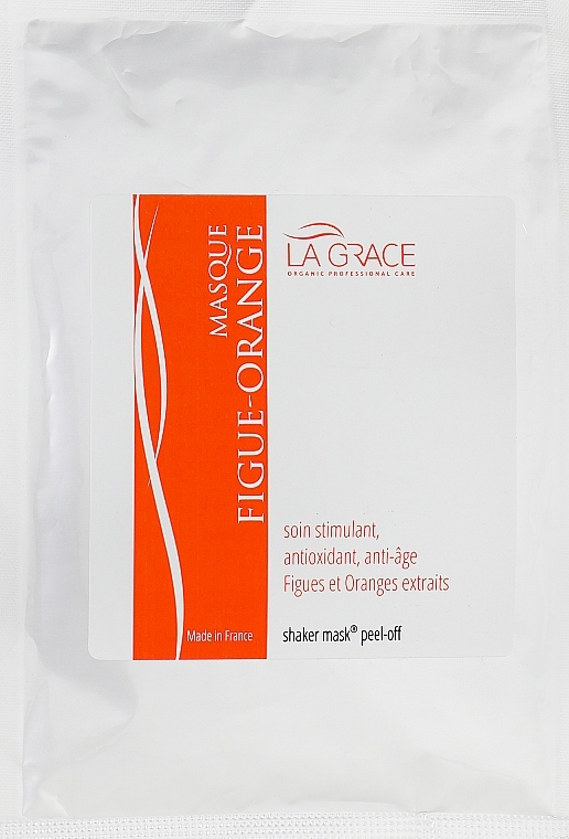 Альгінатна маска антивікова з екстрактами з ягід інжира та апельсину - La Grace Masque Figue-Orange
