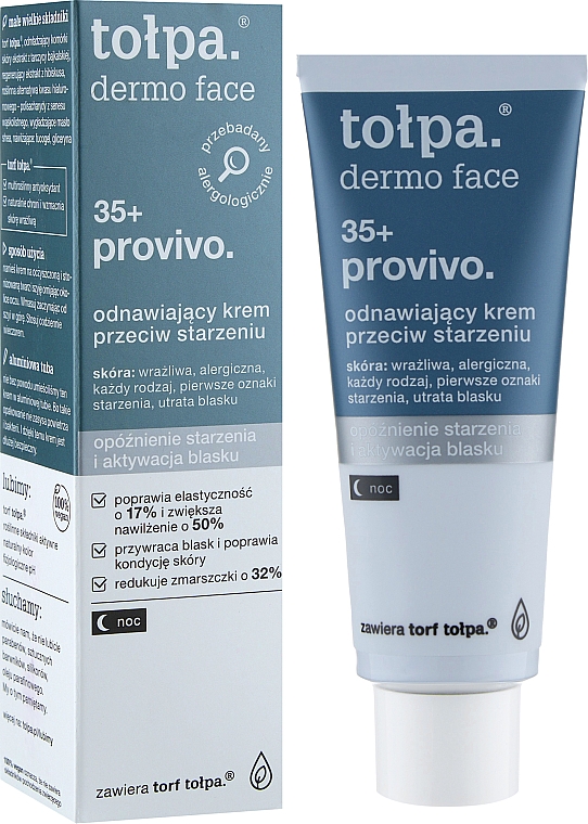 Відновлювальний нічний крем для обличчя - Tolpa Provivo 35+ Renewing Night Anti-Age Cream — фото N2