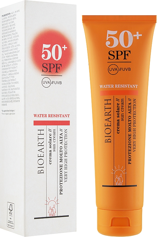 Солнцезащитный, водостойкий крем для тела - Bioearth Sun Cream SPF 50  — фото N2