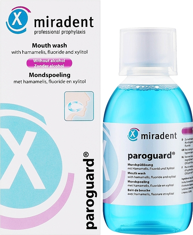 Ополаскиватель для полости рта с чувствительными деснами - Miradent Paroguard Mouthwash — фото N2