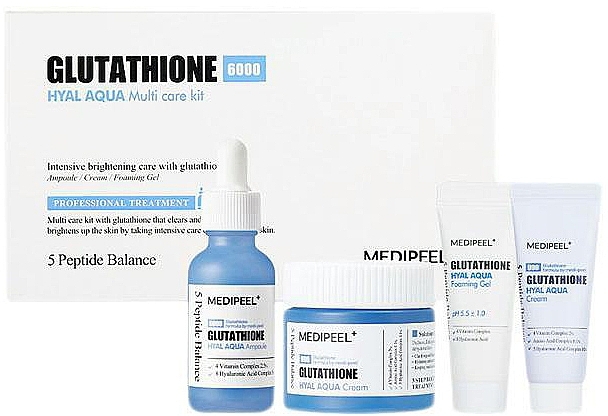 Набор для лица с глутатионом - Medi-Peel Glutathione Hyal Aqua Multi Care Kit (ser/30ml + cr/50ml + cr/15ml + gel/15ml) — фото N1