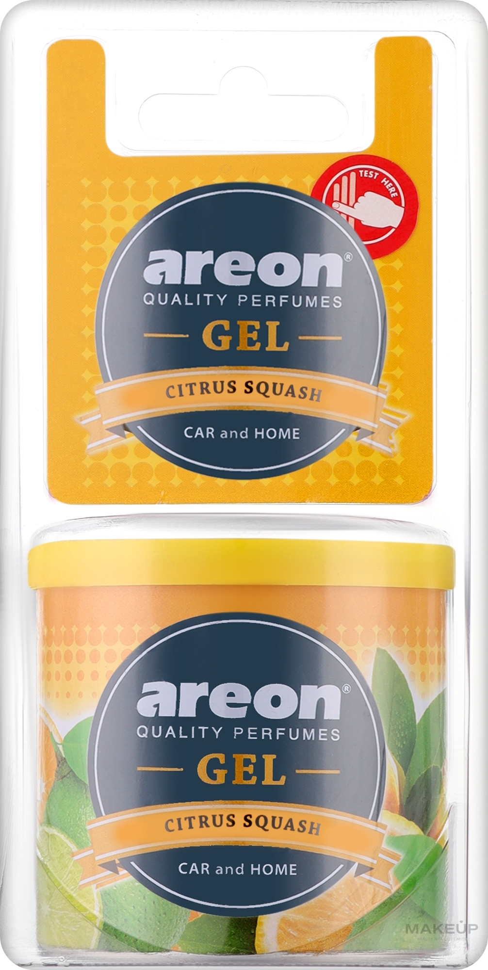Ароматизированный гель для воздуха "Цитрусовый сквош" - Areon Gel Can Blister Citrus Squash — фото 80g