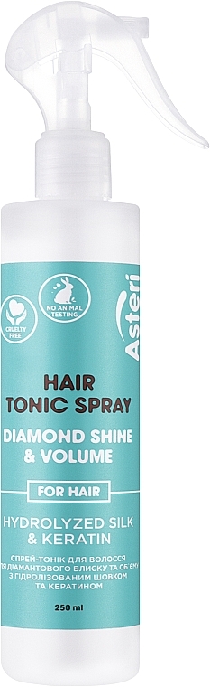 Спрей-тоник для волос "Бриллиантовый блеск и объем" - Asteri Hair Tonic Spray Diamond Shine & Volume — фото N1