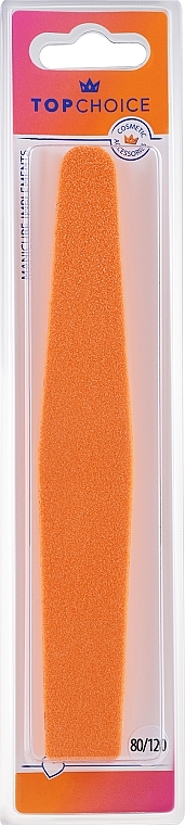 Пилочка для ногтей 80/120, 70075, оранжевая - Top Choice  — фото N1